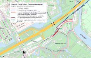 Een voorstel waardoor 1) bewoners van Kantershof en Geerdinkhof weer het Gaasperpark kunnen bereiken zonder autoroutes te kruisen, 2) de nieuwe fietsbrug over de Gaasp veel beter aansluit op doorgaande fietsroutes en 3) de oriëntatie van autoluwe fietsroutes flink verbetert